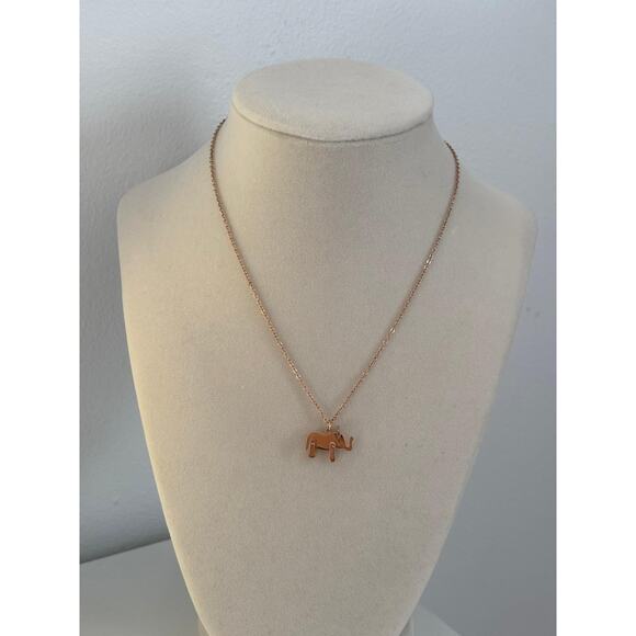 Unbranded Jewelry - Gold Elephant Pendant Necklace Stainless Steel Lucky Charm Minimalist Gift